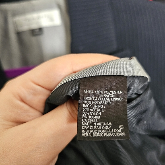 Tahari ASL Short Sleeve Pinstripe Suit Jacket - Size 12 - Picture 15 of 16